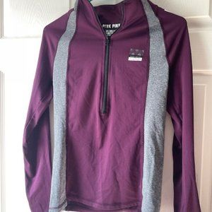 PINK QUARTER ZIP MAROON/PURPLE